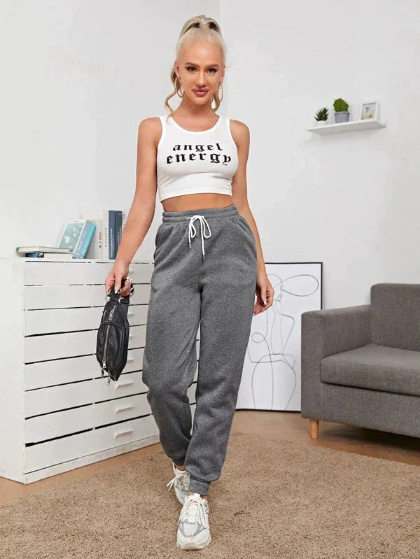 Calça Moletom Basic com Cordão