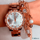 KIT SAFIRA - Relógio Rosé + Pulseira de Pérolas + Colar Árvore da Vida (PROMOÇÃO PRÉ BLACK FRIDAY)