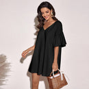 Vestido Curto Basic Chic Decote V