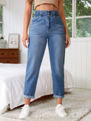 Calça Mom Jeans com Elástico