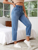 Calça Mom Jeans com Elástico