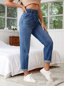 Calça Mom Jeans com Elástico