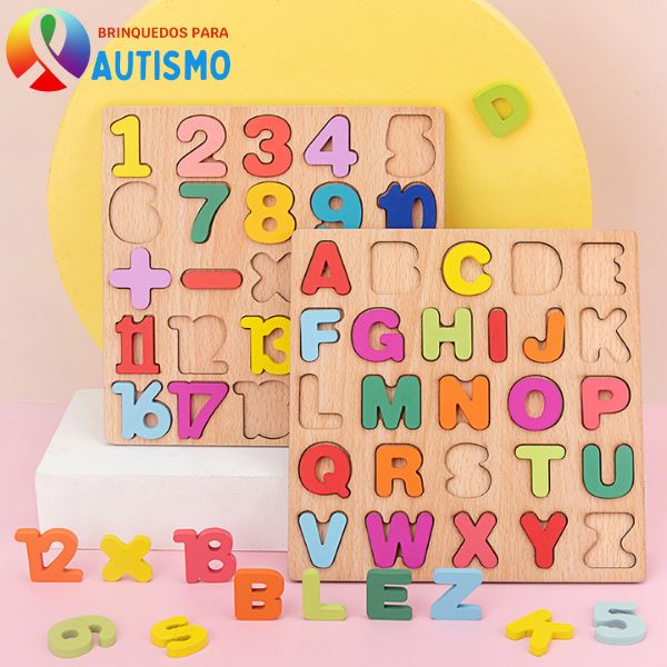 Quebra Cabeça Cognitivo Alfabeto e Números