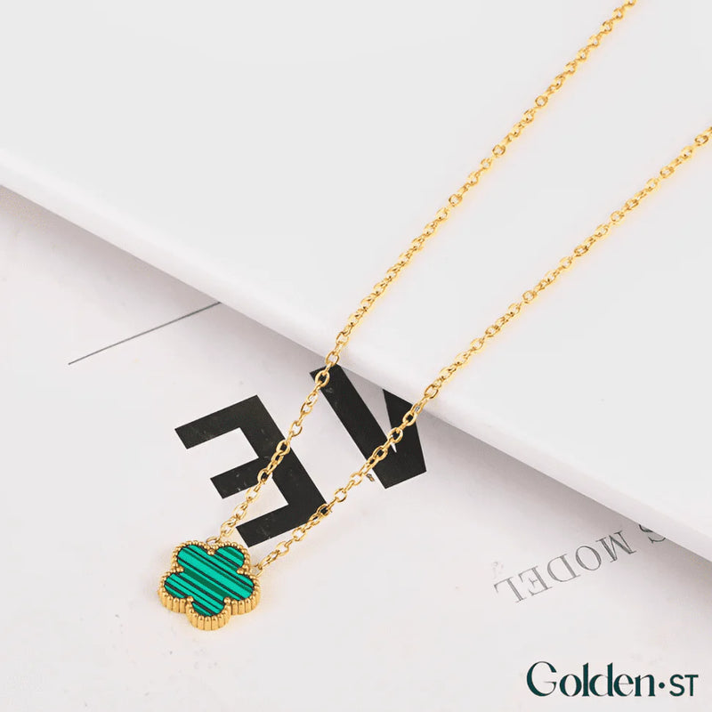 Colar Trevo Alhambra Golden Banhado em Ouro 18K