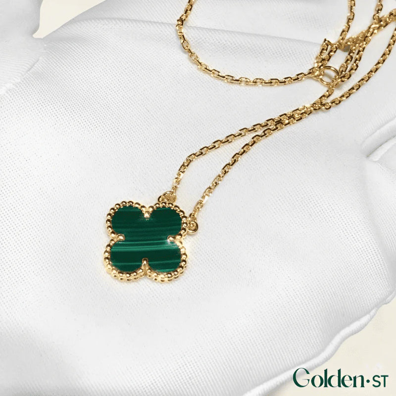 Colar Trevo Alhambra Golden Banhado em Ouro 18K