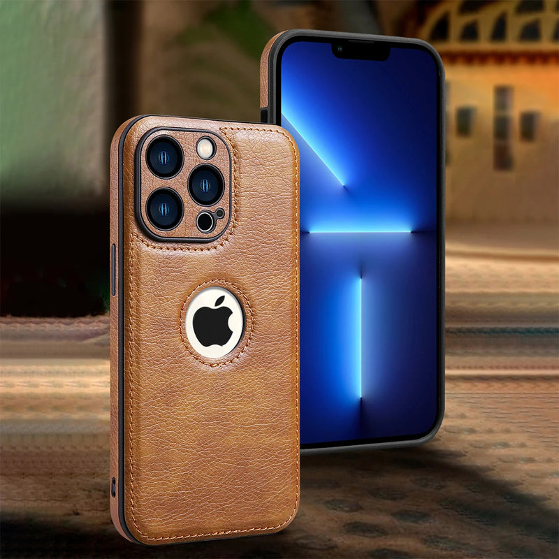 Capa de Couro Luxo para  iPhone