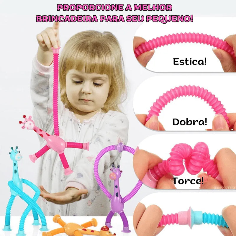 Girafinhas Criativas Estica e Gruda Com Luz De LED