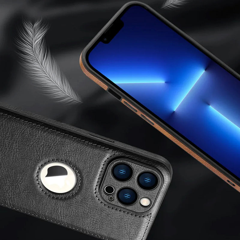 Capa de Couro Luxo para  iPhone