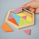 Quebra Cabeça Infantil de Madeira Hexagonal Montessori