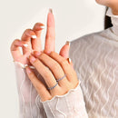 Meia Aliança Moissanite Real