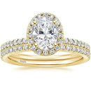 Anel Noivado Duplo com Moissanite