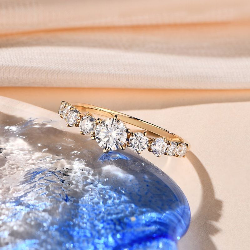 Anel Moissanite  Ouro 14k