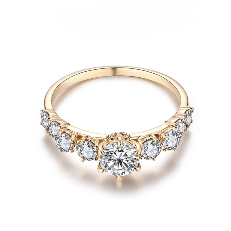 Anel Moissanite  Ouro 14k