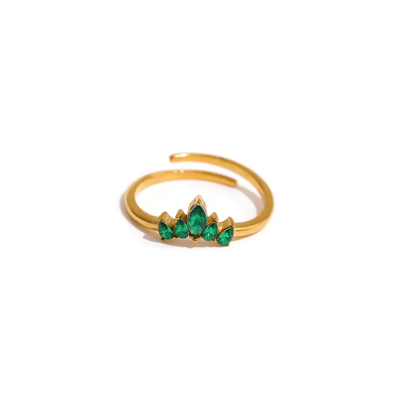 Anel Princesa ajustável Banhado a Ouro 18k