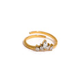 Anel Princesa ajustável Banhado a Ouro 18k