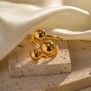 Anel Triplo Banhado a Ouro 18K