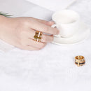 Anel Triplo Romano com Cristais