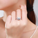 Anel Realeza Com Diamante em Zircônia