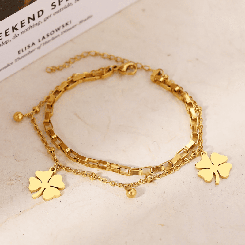Pulseira Trevo de 4 Folhas - Queridinha do TikTok
