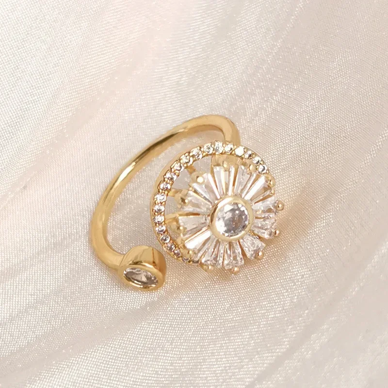 Anel Girassol Giratório - Ajuda em sua Ansiedade