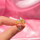 Anel Rapunzel Ajustável + Caixa Girassol Personalizada - Enrolados