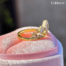 Anel Rapunzel Ajustável + Caixa Girassol Personalizada - Enrolados