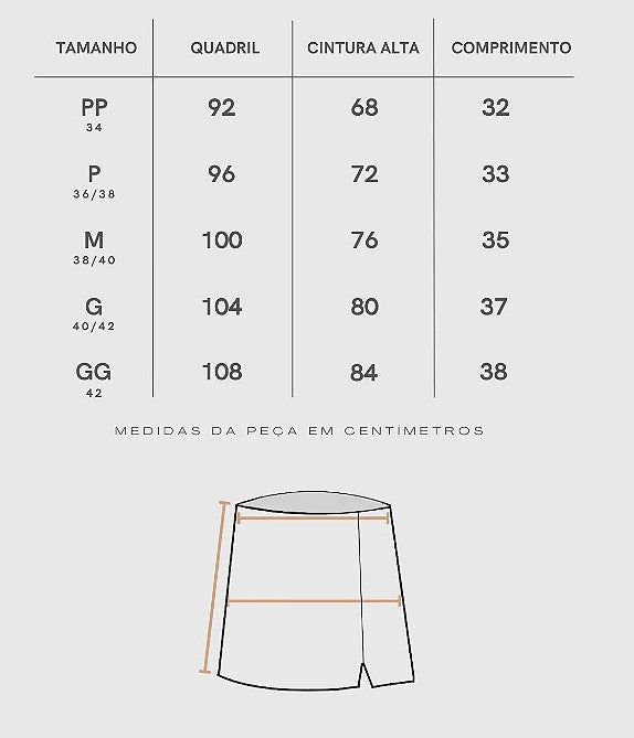 KIT 5 SHORTS SAIA DE ALFAIATARIA + CINTO DE COURO DE BRINDE