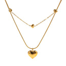 Colar Duplo com Pingente de Coração