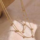 Colar Duplo com Zircônias Cúbicas