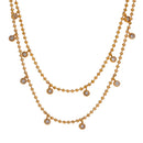 Colar Duplo com Zircônias Cúbicas