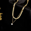 Colar Duplo com Zircônia