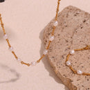 Conjunto Colar e Pulseira de Pérolas