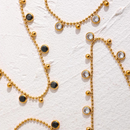 Conjunto de Colar e Pulseira Com Zircônias Cúbicas