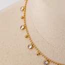 Conjunto de Colar e Pulseira Com Zircônias Cúbicas