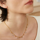 Conjunto de Colar e Pulseira Com Zircônias Cúbicas