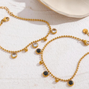 Conjunto de Colar e Pulseira Com Zircônias Cúbicas