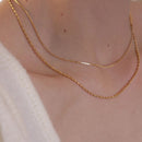 Colar Duplo Banhado a Ouro 18k