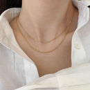 Colar Duplo Banhado a Ouro 18k