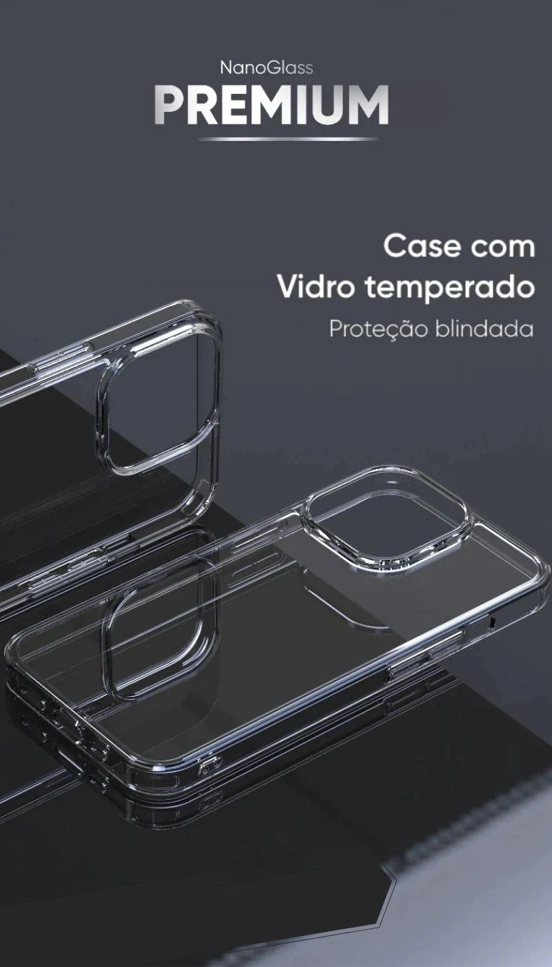 Case Nano Glass De Vidro Temperado Transparente