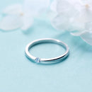 Anel Ponto de Zircônia Prata