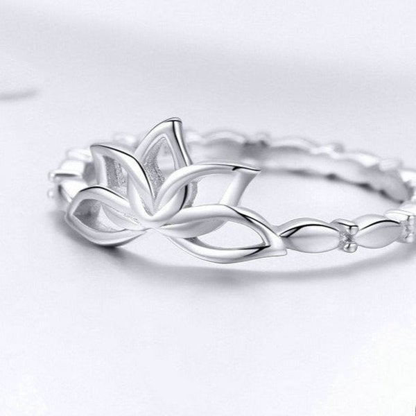 Anel Flor de Lótus Prata
