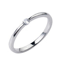 Anel Ponto de Zircônia Prata