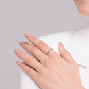 Anel Trançado com Zircônias Prata