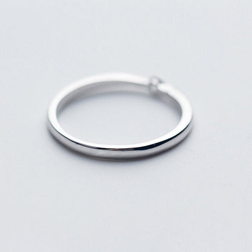 Anel Ponto de Zircônia Prata