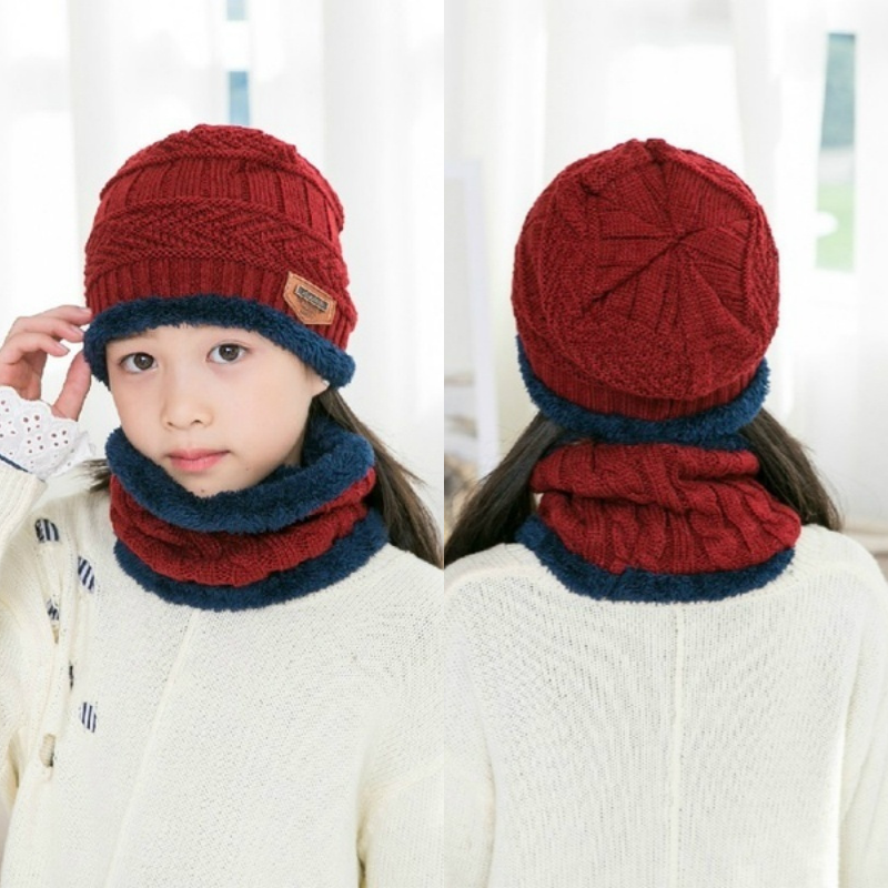 Kit Inverno Infantil Touca Gorro e Cachecol + Brinde