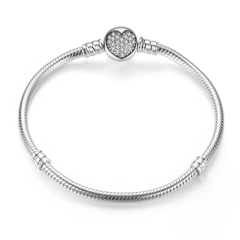 Pulseira Amor Com Coração Cravejado