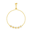 Pulseira com Flores e Zircônia Ajustável