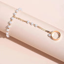 Pulseira com Anel de Pérolas