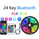 Fita de LED RGB com APP 24 Chaves Bluetooth