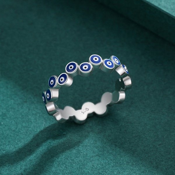 Anel Olho Grego Prata